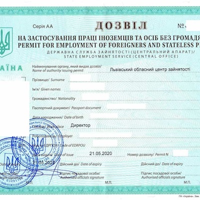 Ukrayna'da izin belgeleri 